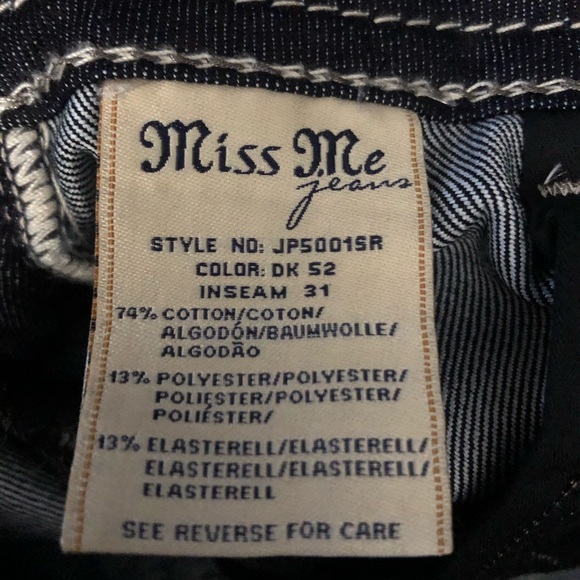 Miss Me skinny Jeans With Bling 31x31 - Picture 9 of 13